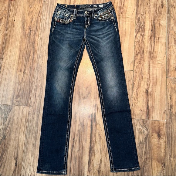 NWOT Girl Miss Me Skinny Jeans Flap Pocket with Bling & Sparkle Size: 16 Girls - Picture 3 of 6